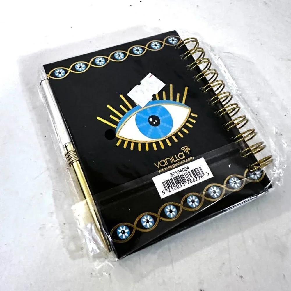 Greece NWT Notebook Evil Eye  Gift for Roommate , friend , Stocking stuffer